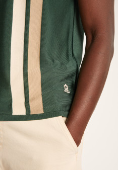 4 vertical stripes polo shirt in Fil Lumière - Ilann