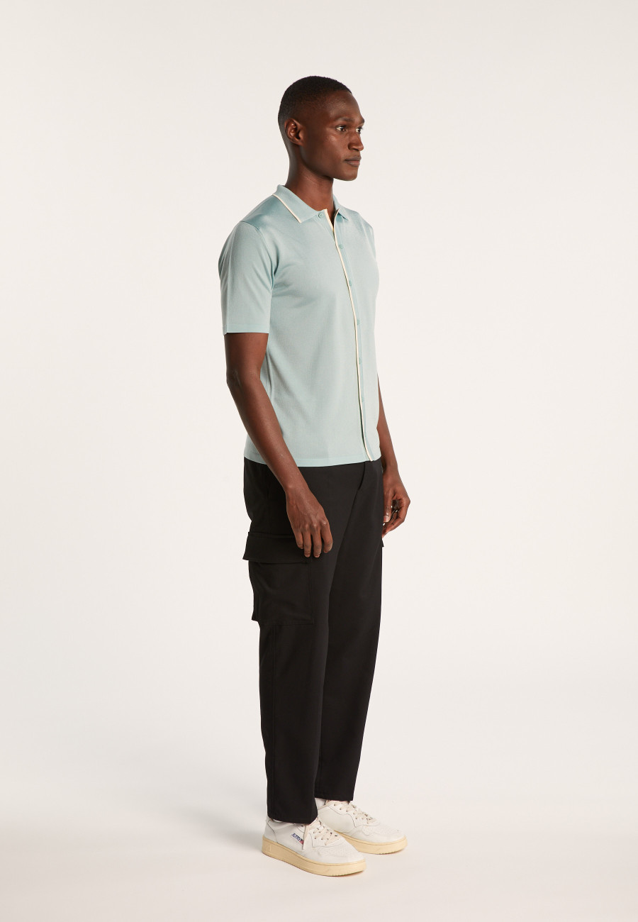 Short-sleeved shirt in Fil Lumière - Roman