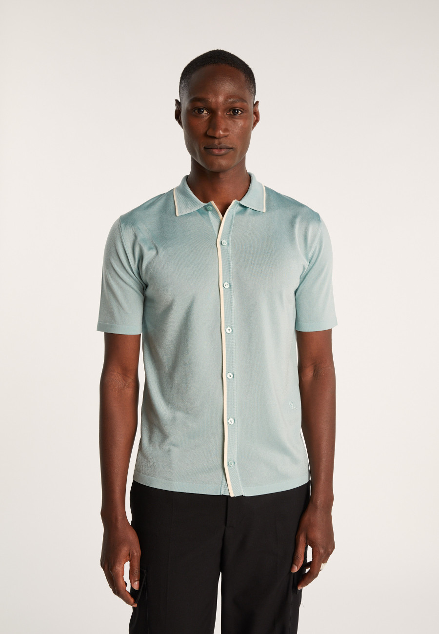 Short-sleeved shirt in Fil Lumière - Roman