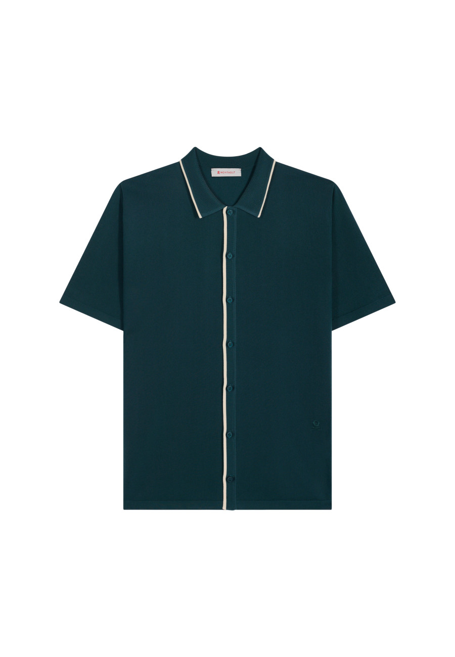 Short-sleeved shirt in Fil Lumière - Roman
