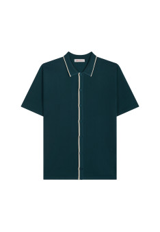 Short-sleeved shirt in Fil Lumière - Roman