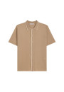 Short-sleeved shirt in Fil Lumière - Roman