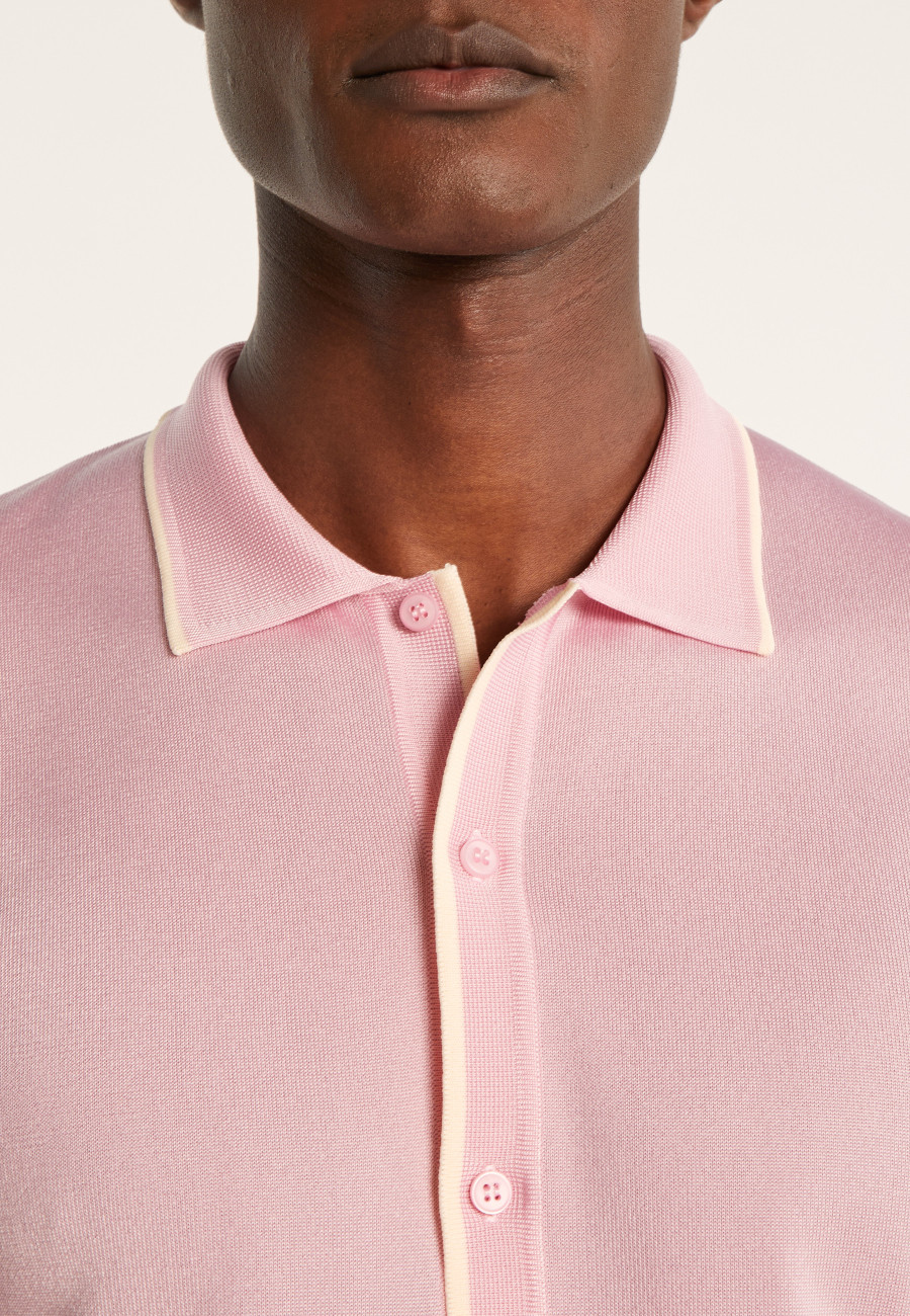 Short-sleeved shirt in Fil Lumière - Roman