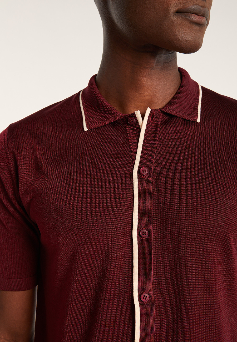 Short-sleeved shirt in Fil Lumière - Roman