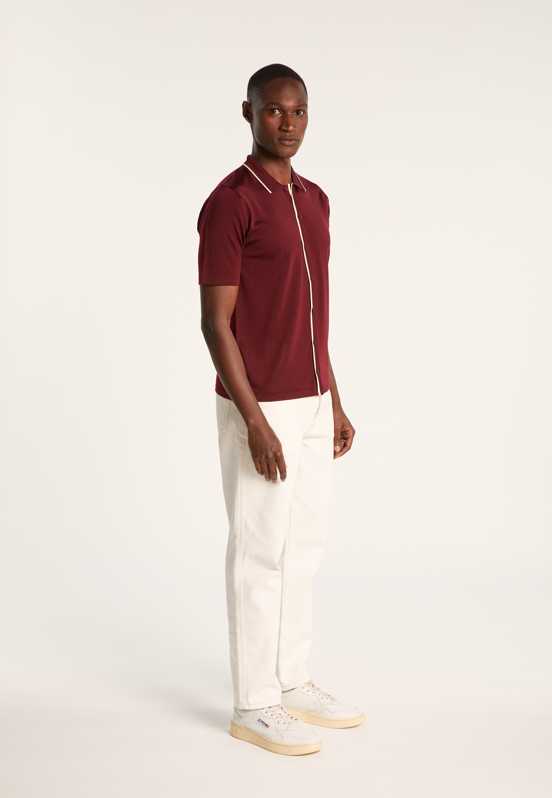 Short-sleeved shirt in Fil Lumière - Roman