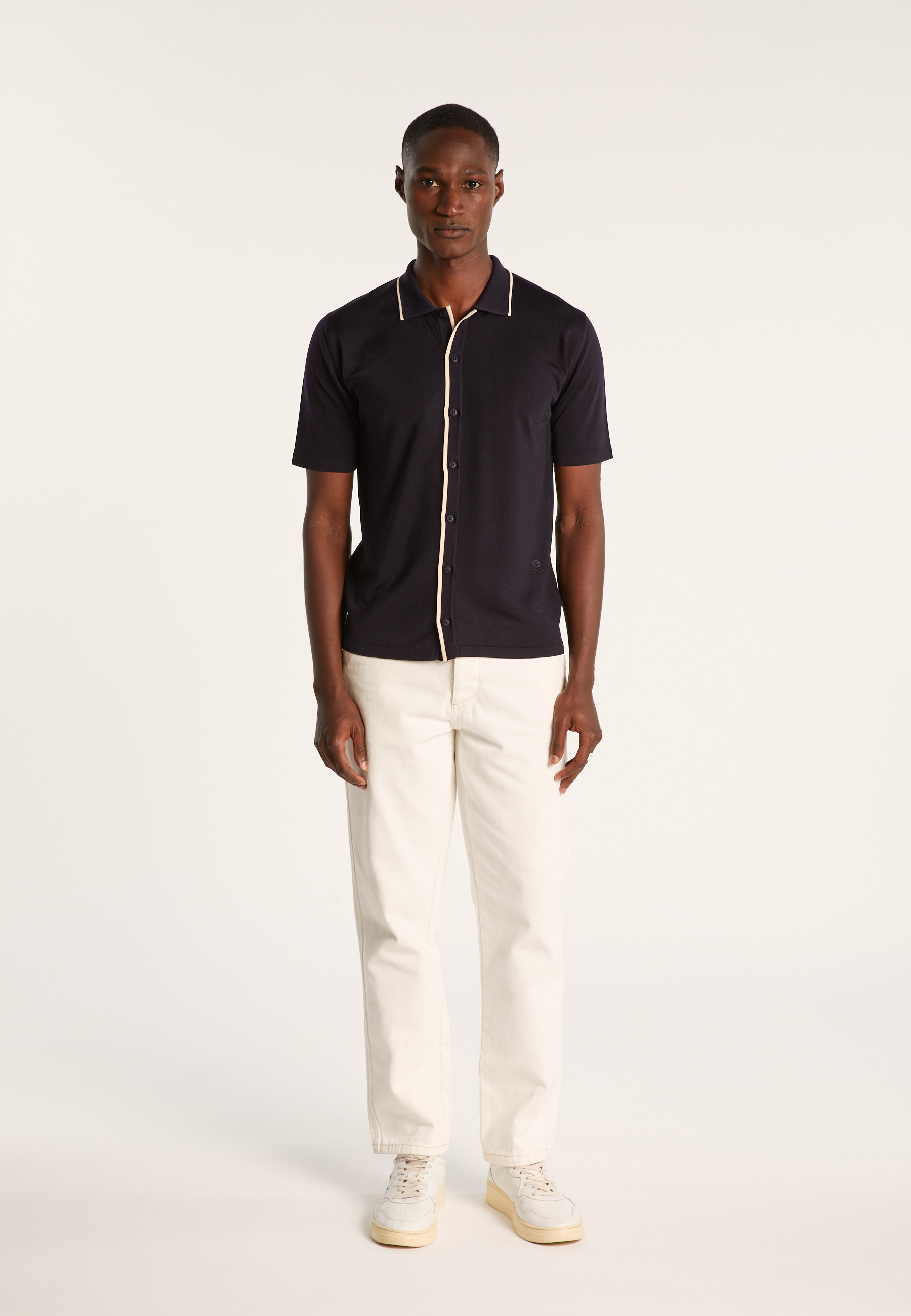 Short-sleeved shirt in Fil Lumière - Roman