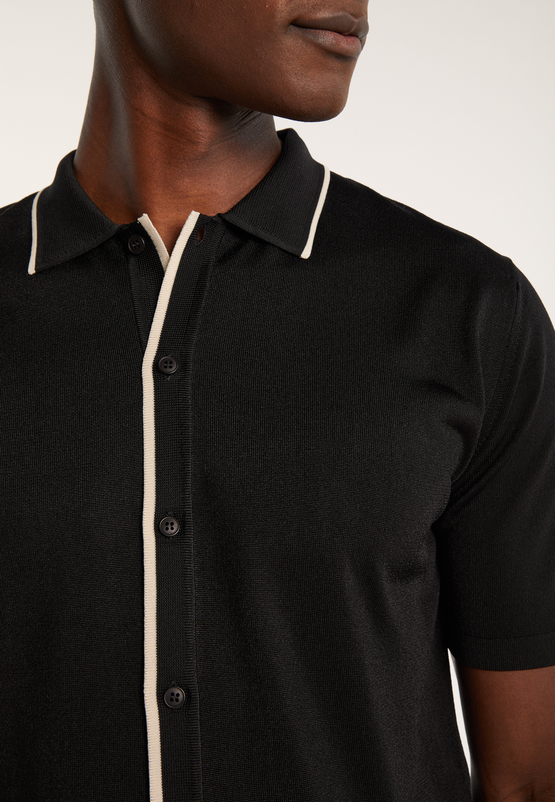 Short-sleeved shirt in Fil Lumière - Roman