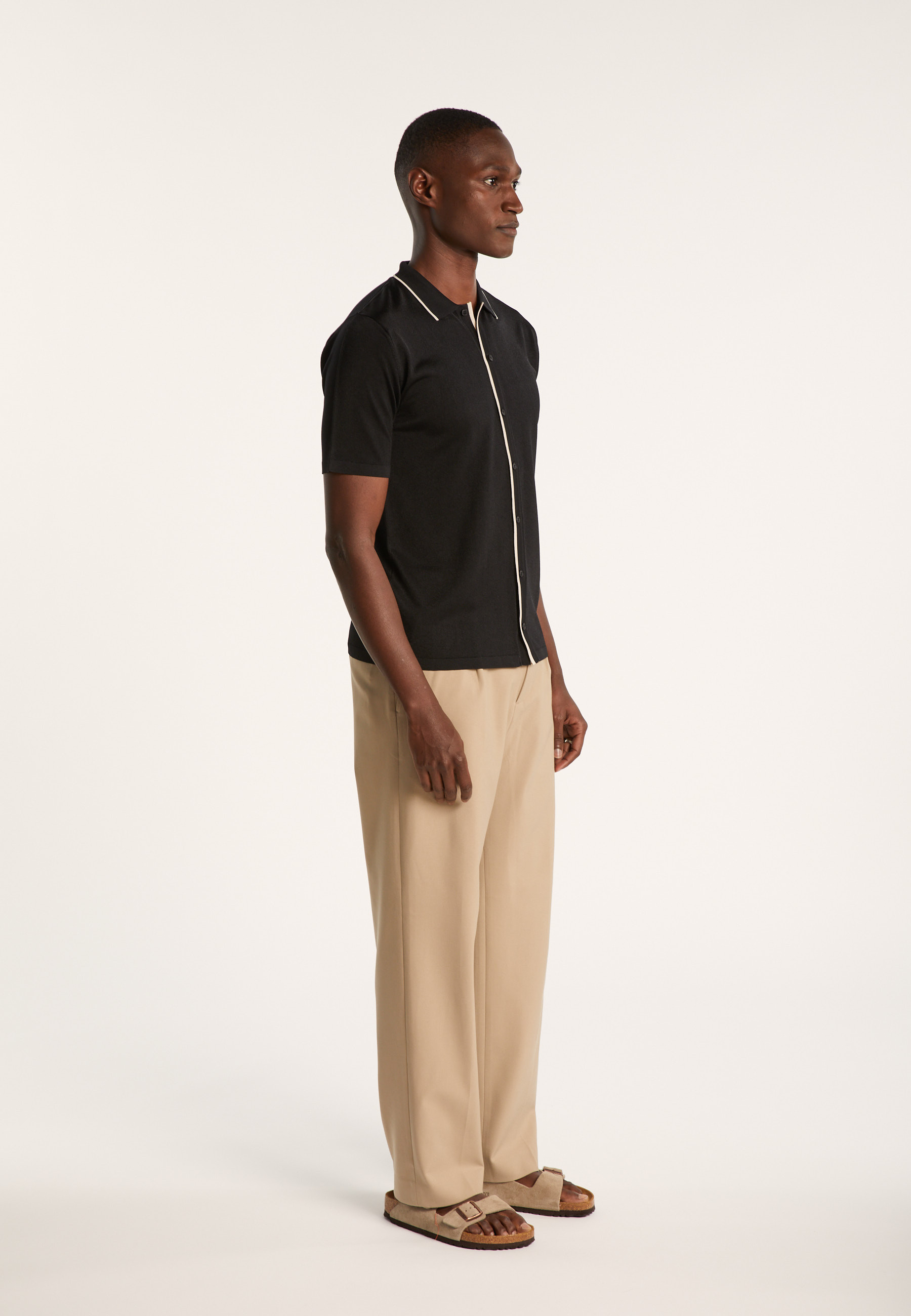 Short-sleeved shirt in Fil Lumière - Roman