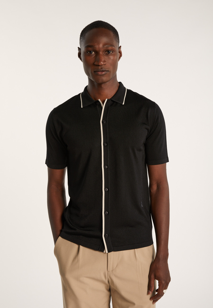 Short-sleeved shirt in Fil Lumière - Roman