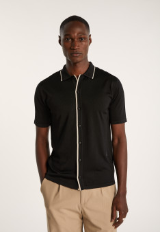 Short-sleeved shirt in Fil Lumière - Roman