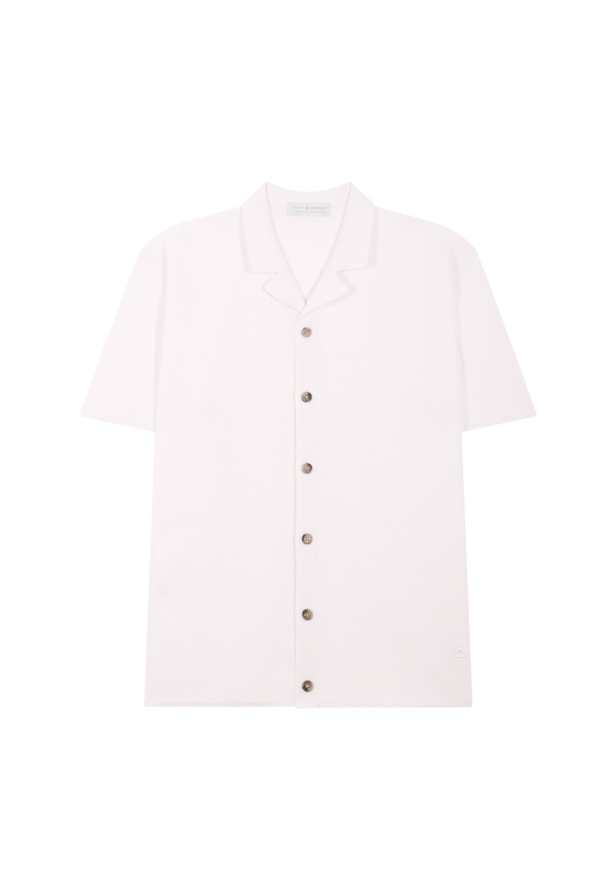 Camisa de manga curta em algodão e linho - Igino