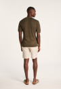 Slub linen t-shirt with Tunisian collar - Baraka