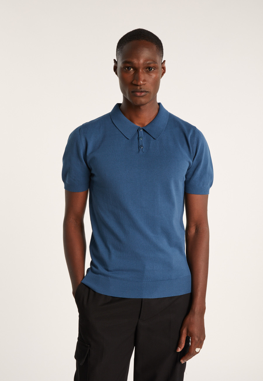 Plain dry cotton polo shirt - Bank