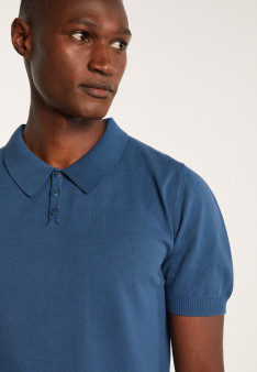 Plain dry cotton polo shirt - Bank