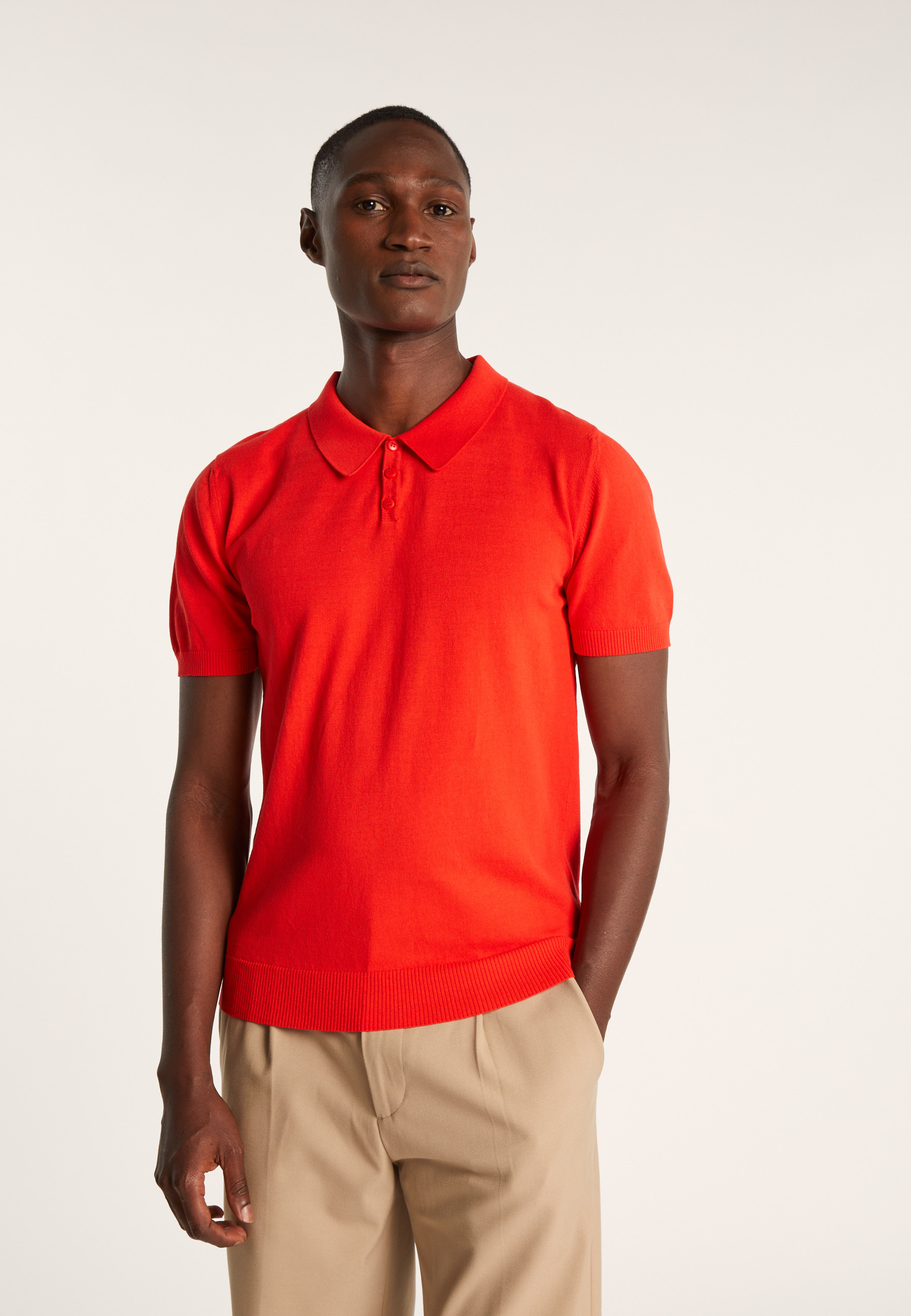 Polo uni en coton sec - Bank