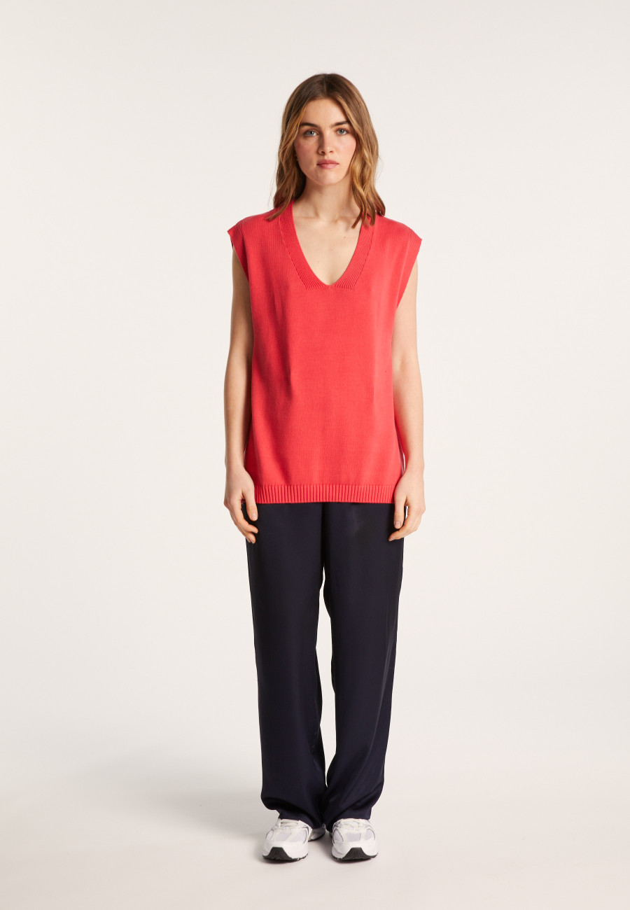 Suéter unissex sem mangas de algodão orgânico - Isodor