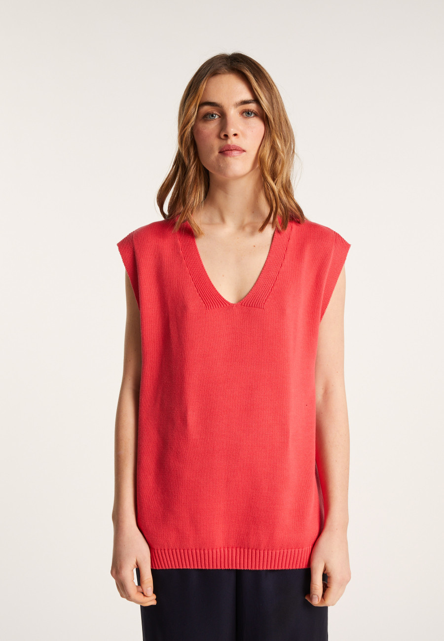 Sleeveless Organic Cotton Sweater - Isodor