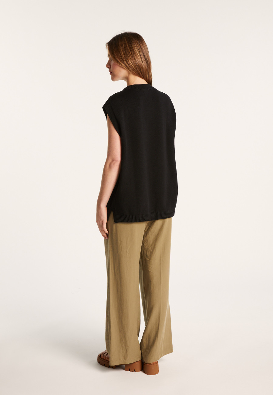 Suéter unissex sem mangas de algodão orgânico - Isodor