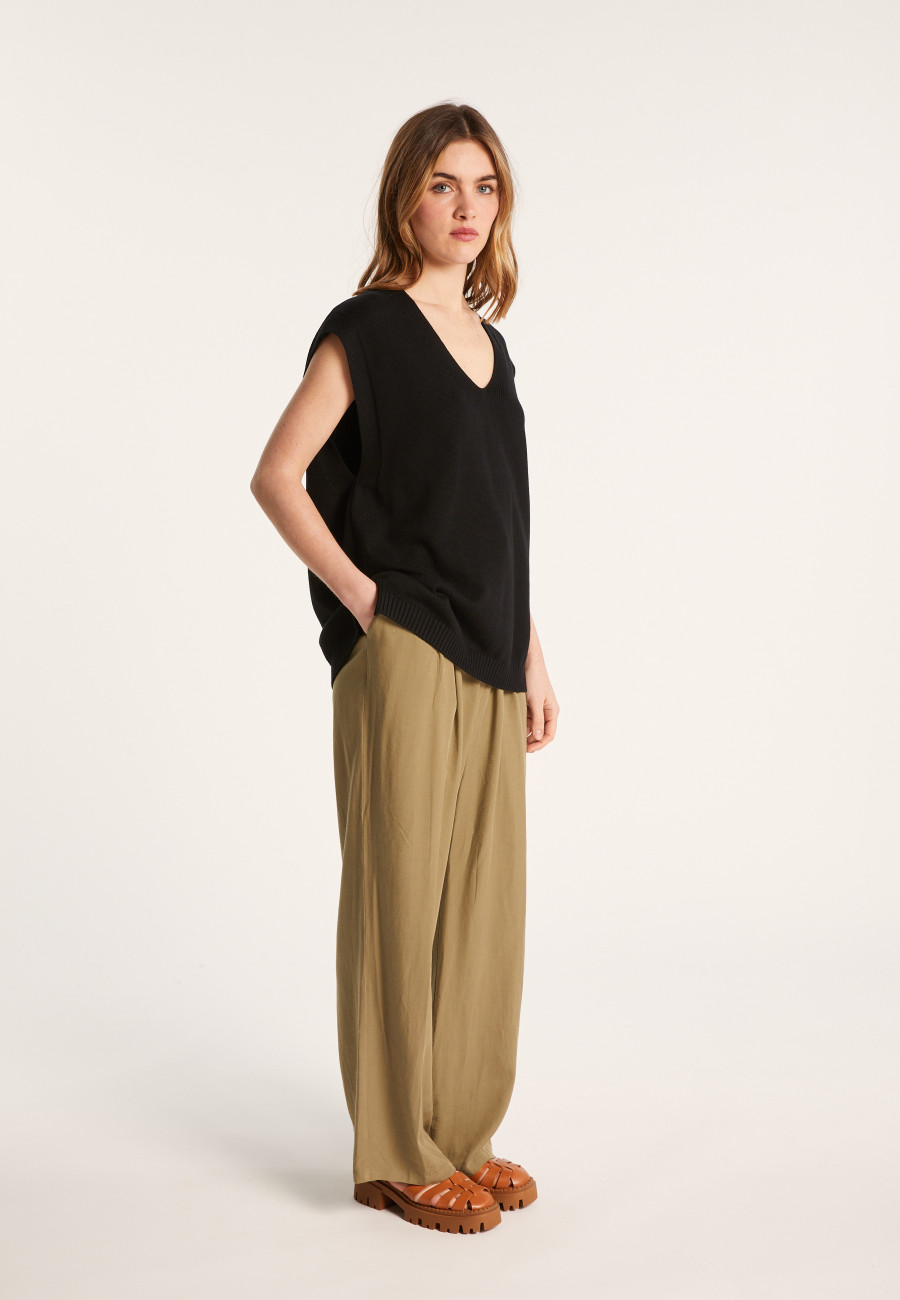 Sleeveless Organic Cotton Sweater - Isodor