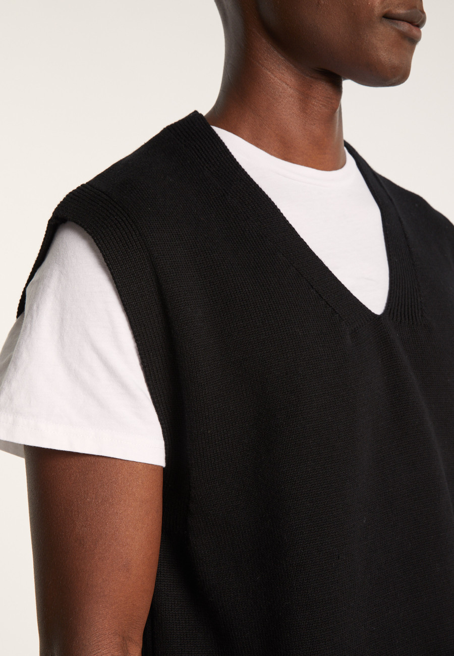 Suéter unissex sem mangas de algodão orgânico - Isodor