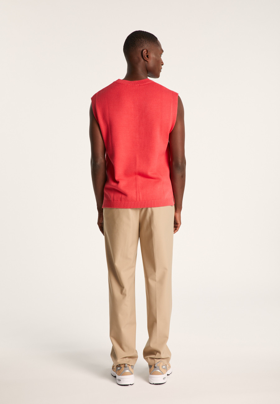 Suéter unissex sem mangas de algodão orgânico - Isodor