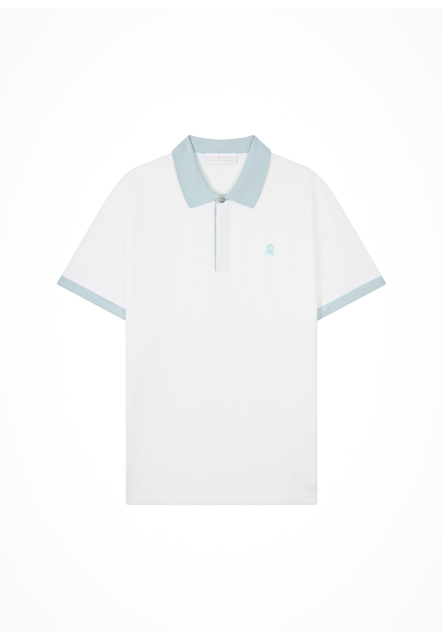 Two-tone organic cotton polo shirt - Ignacio