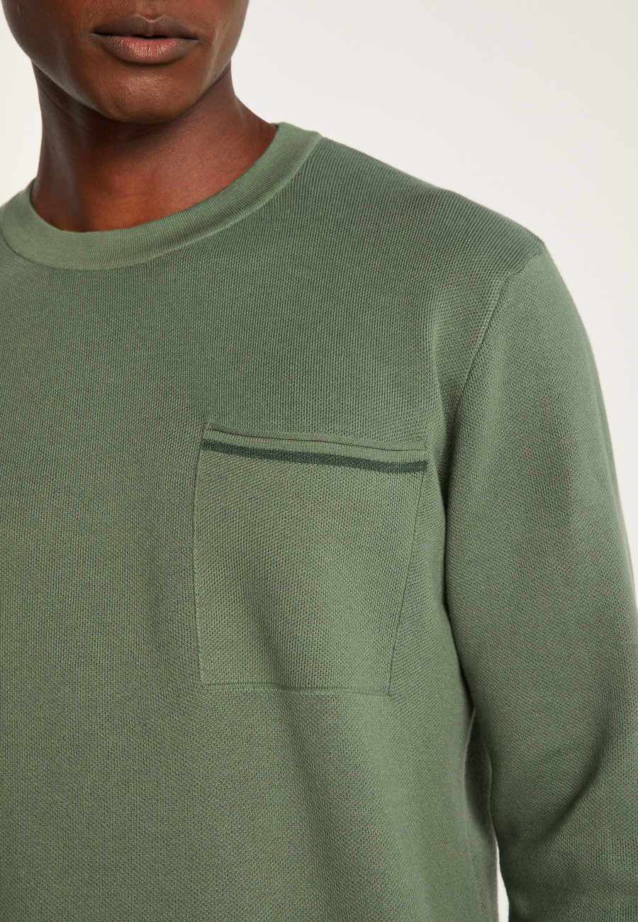 Round-neck sweater in slub cotton and linen - Isaia