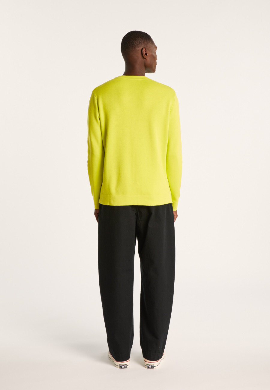 Round-neck sweater in slub cotton and linen - Isaia