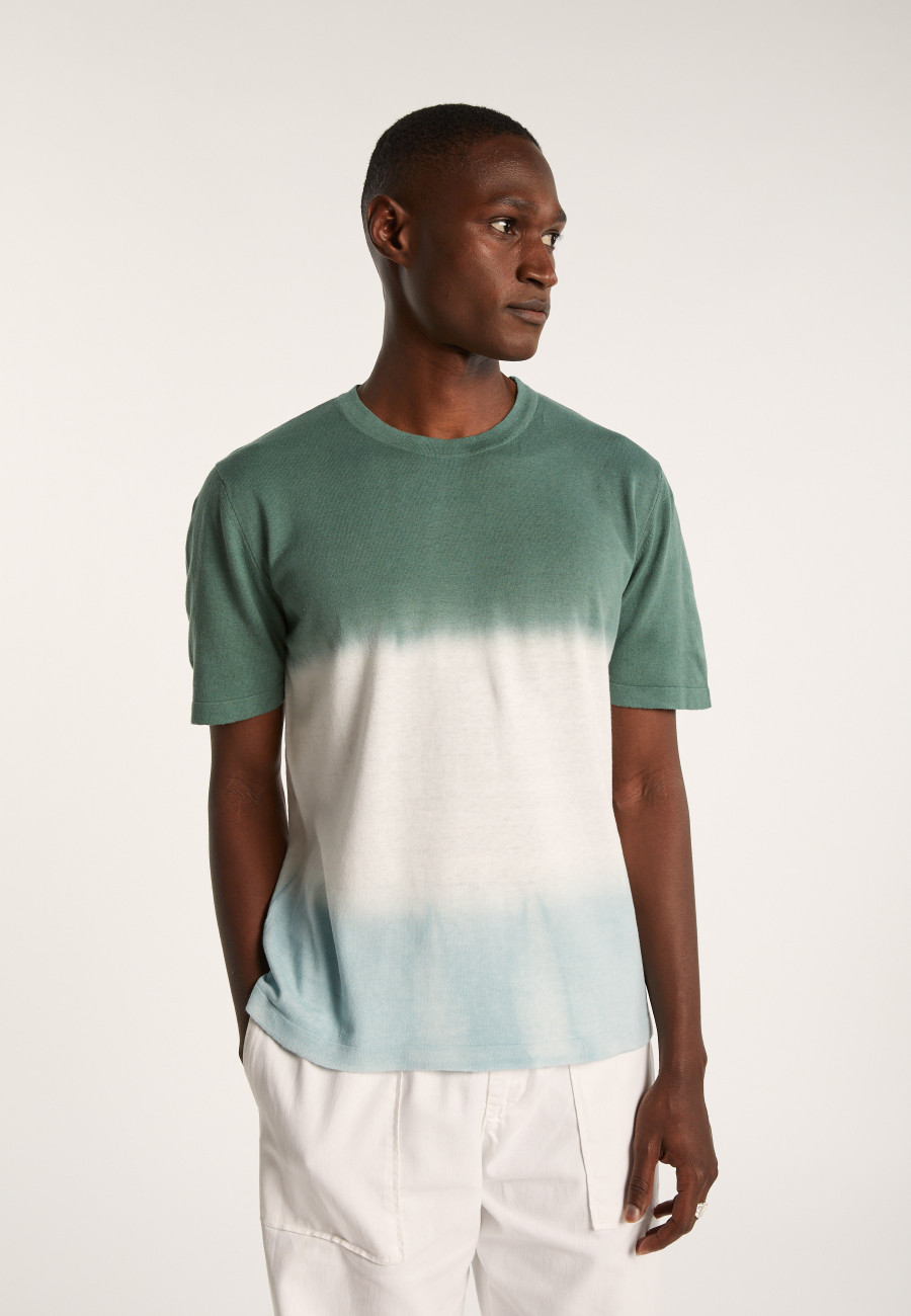 Dip dye round neck t-shirt - Ivanoe