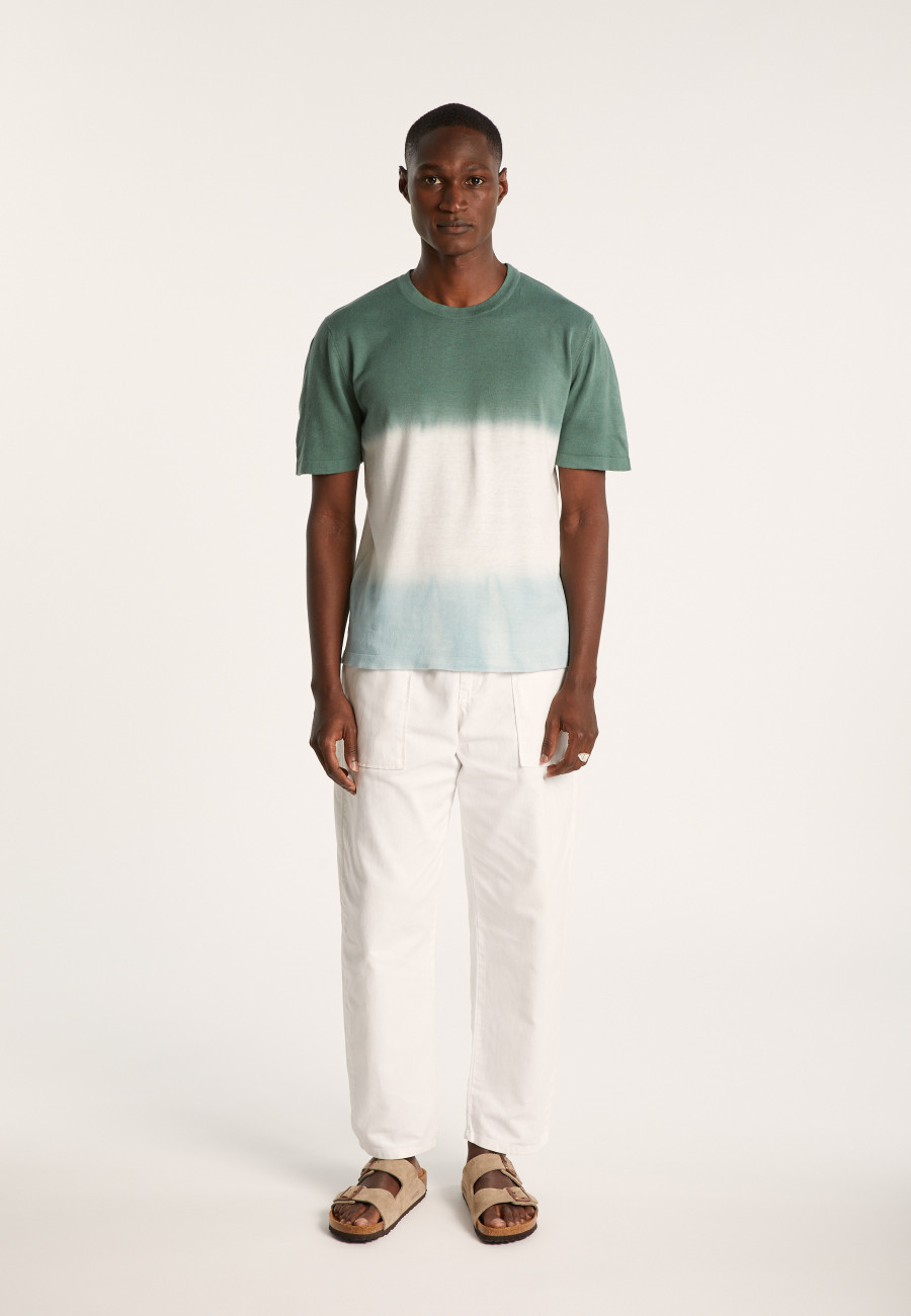 Camiseta gola redonda com estampa dip dye - Ivanoe