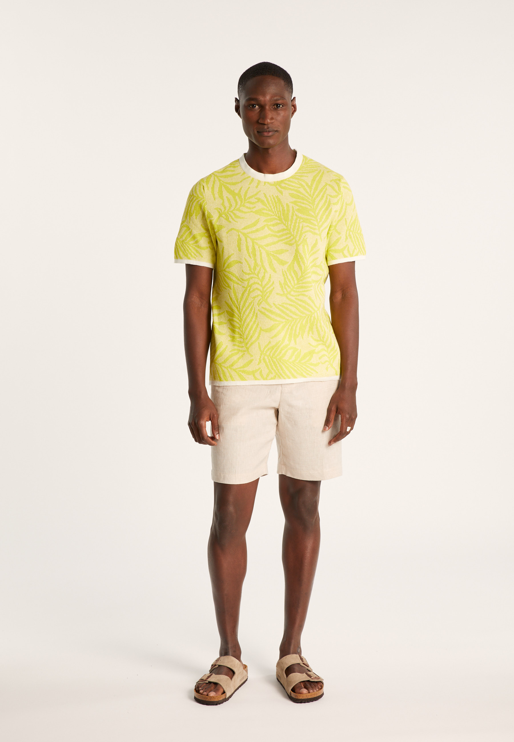 T-shirt col rond à motifs - Isham