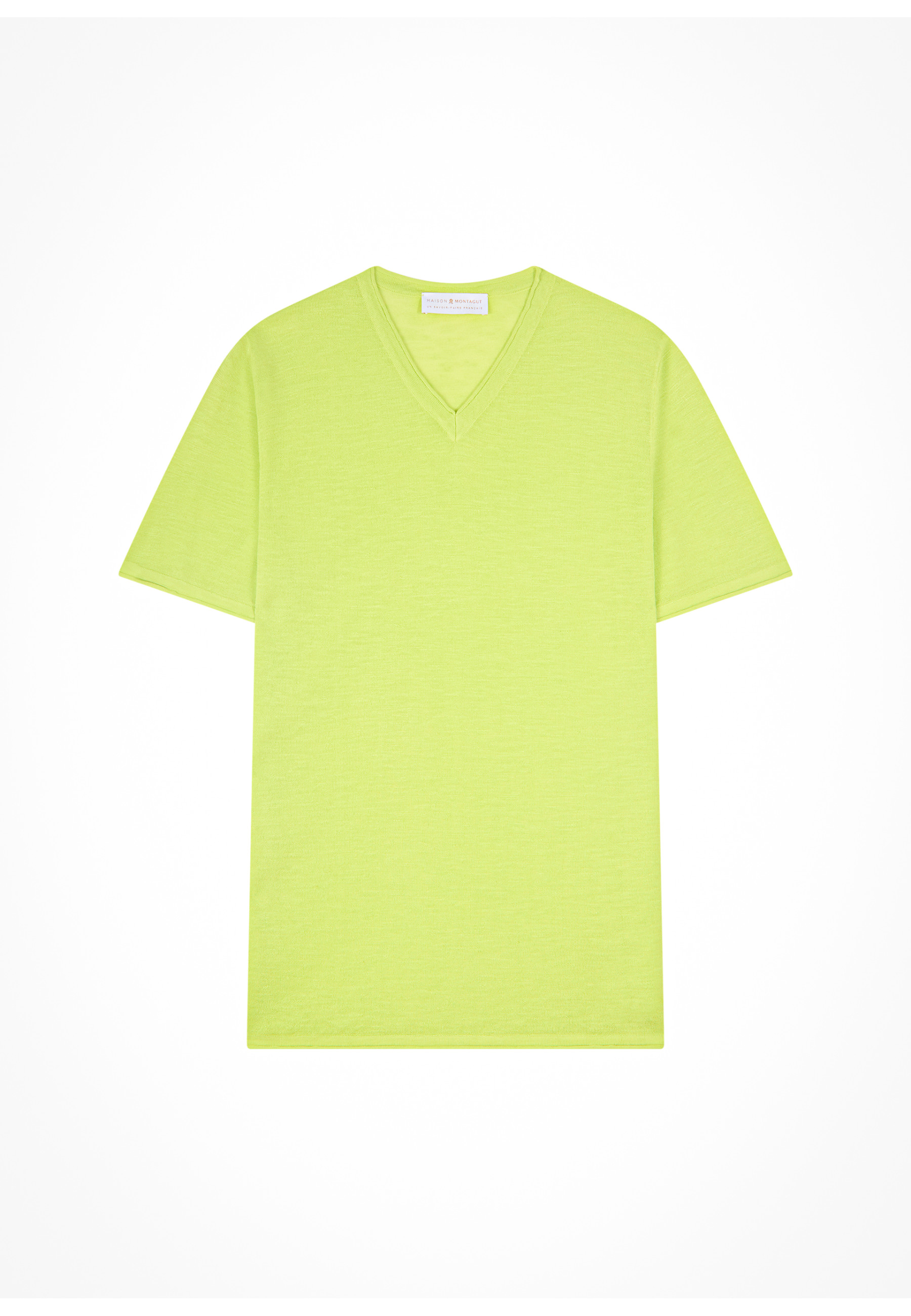 T-shirt col V en lin flammé - Reuben