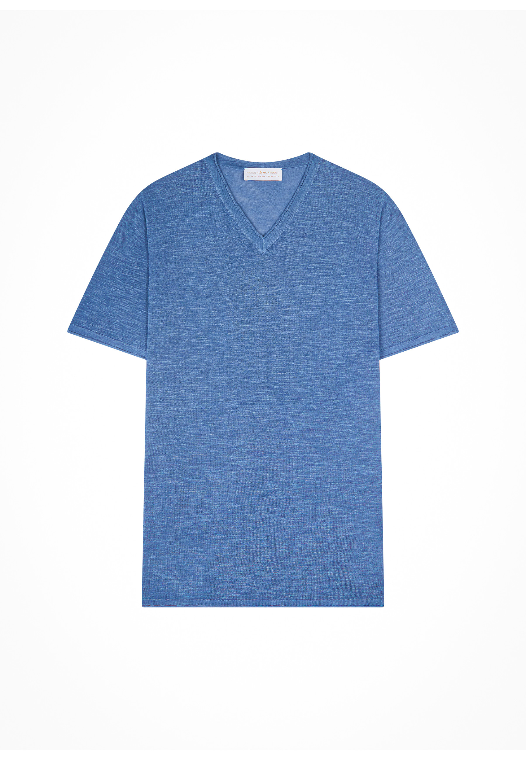 T-shirt col V en lin flammé - Reuben