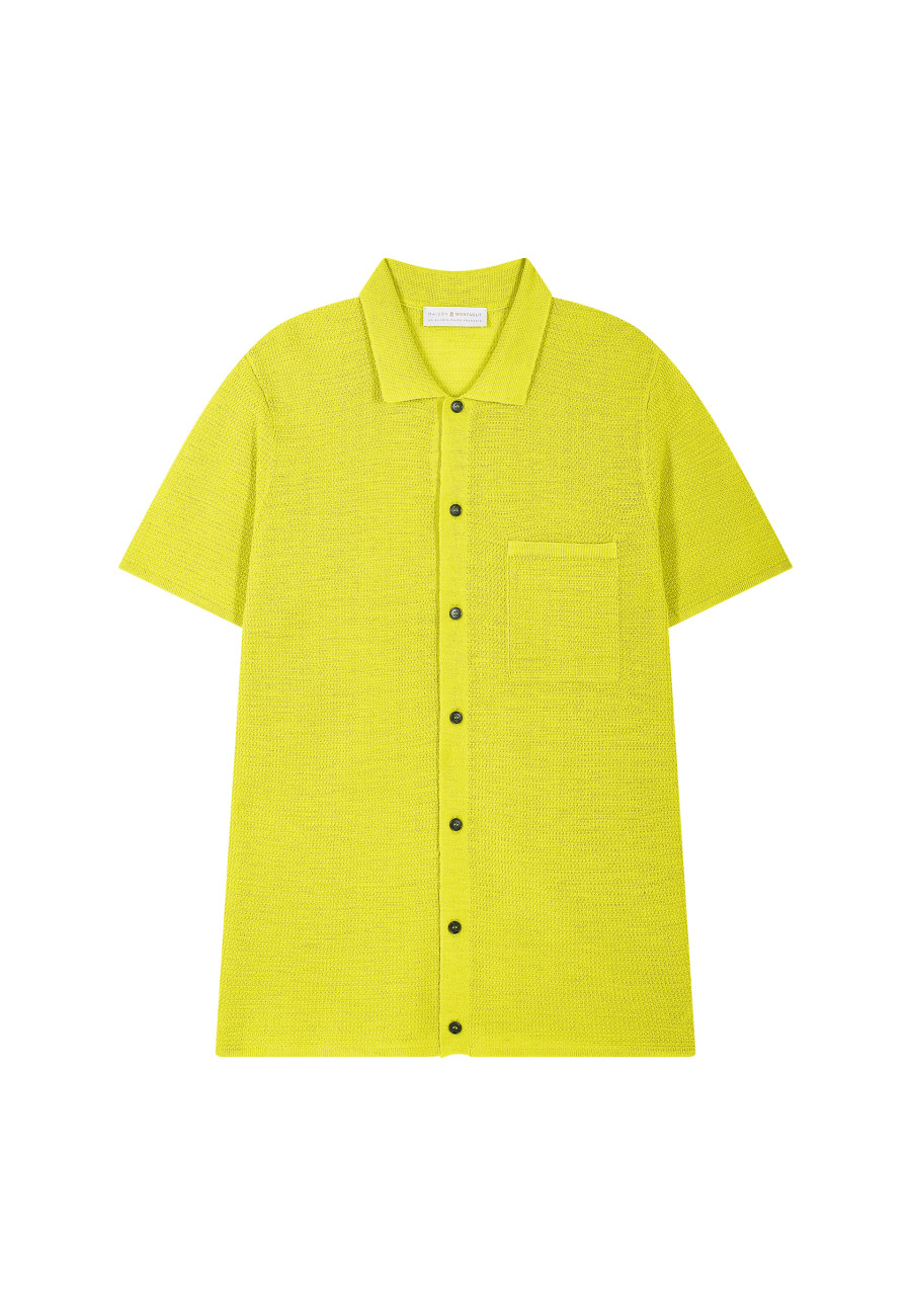 Camisa de linho manga curta flamejada - Icarus