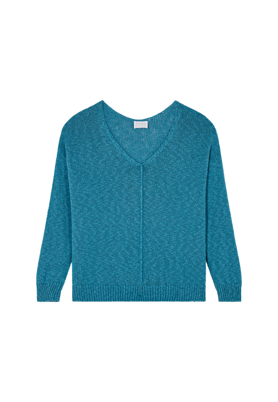 Loose cotton and linen jumper - Nathalie