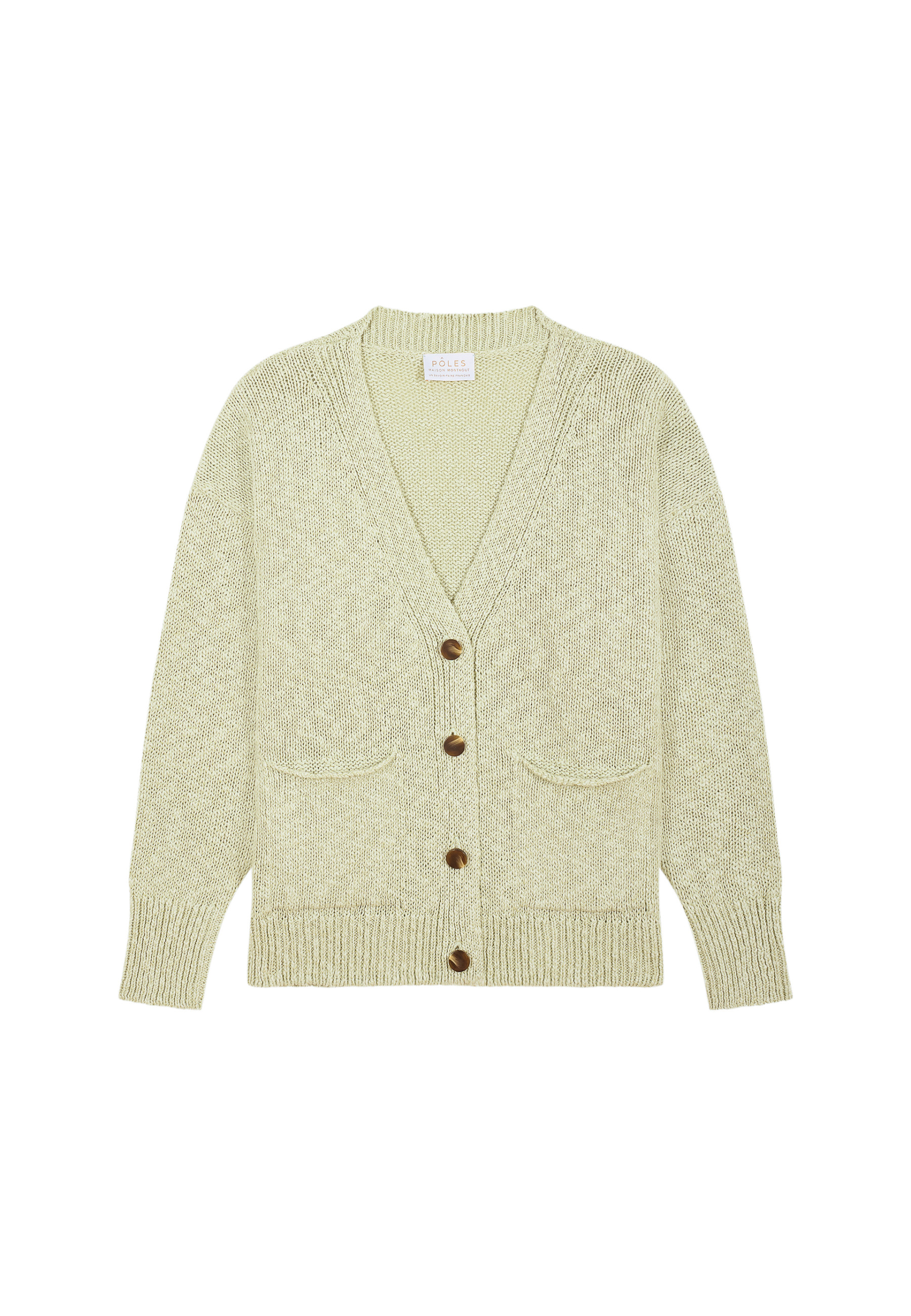 Gilet col V en coton et lin - Nais