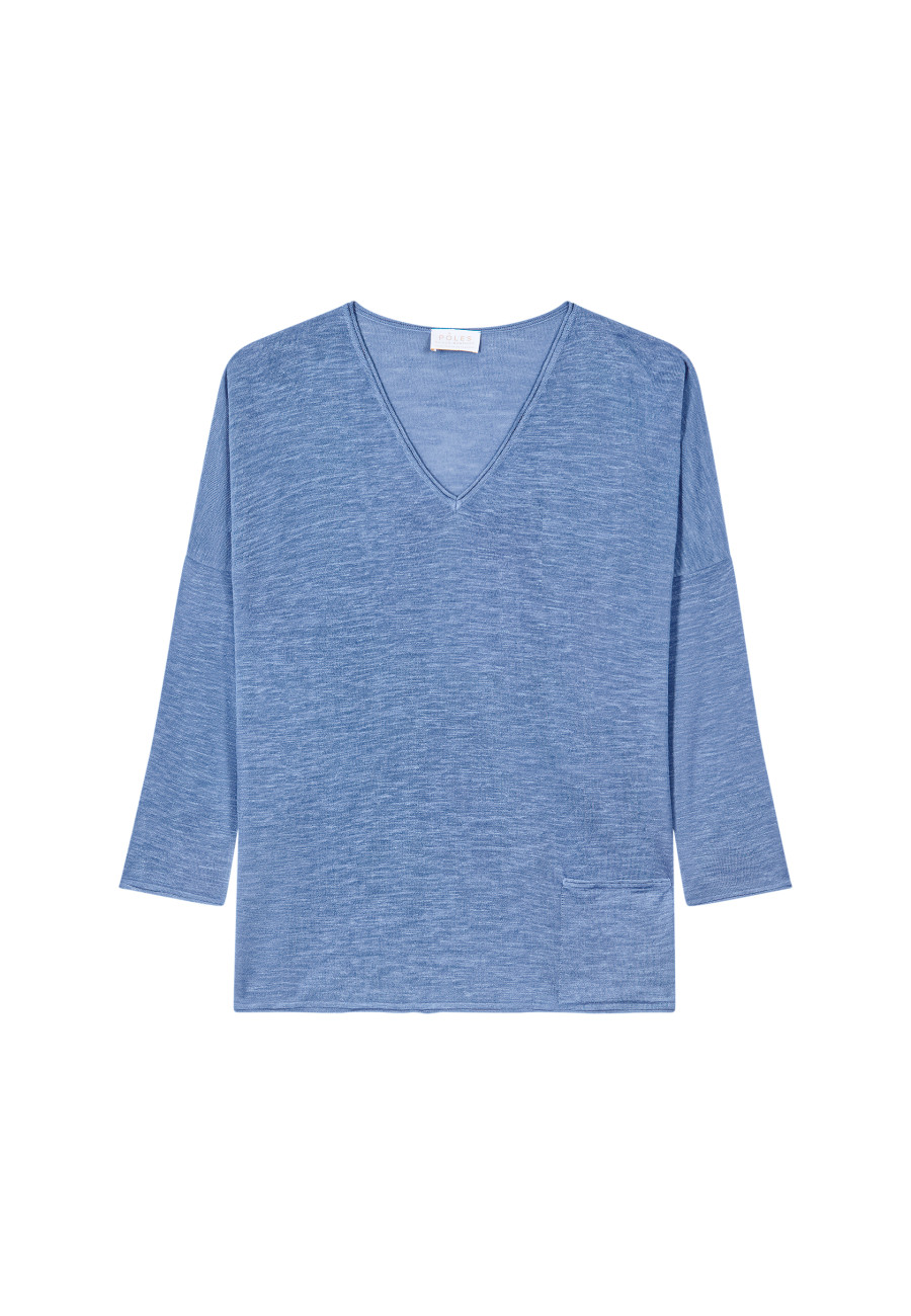 Camiseta folgada de linho com estampa slub - Balou