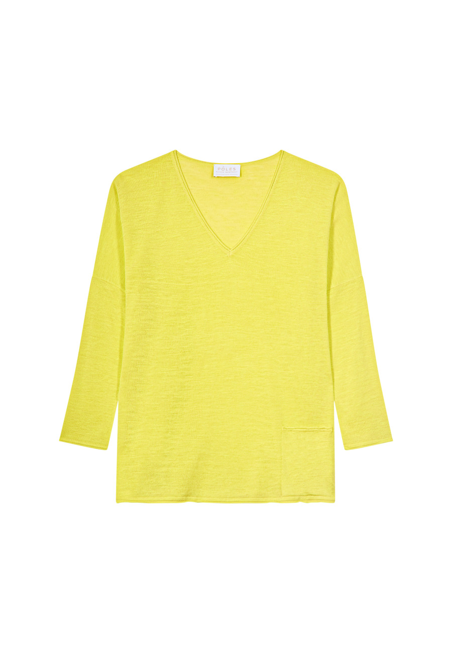 Camiseta folgada de linho com estampa slub - Balou