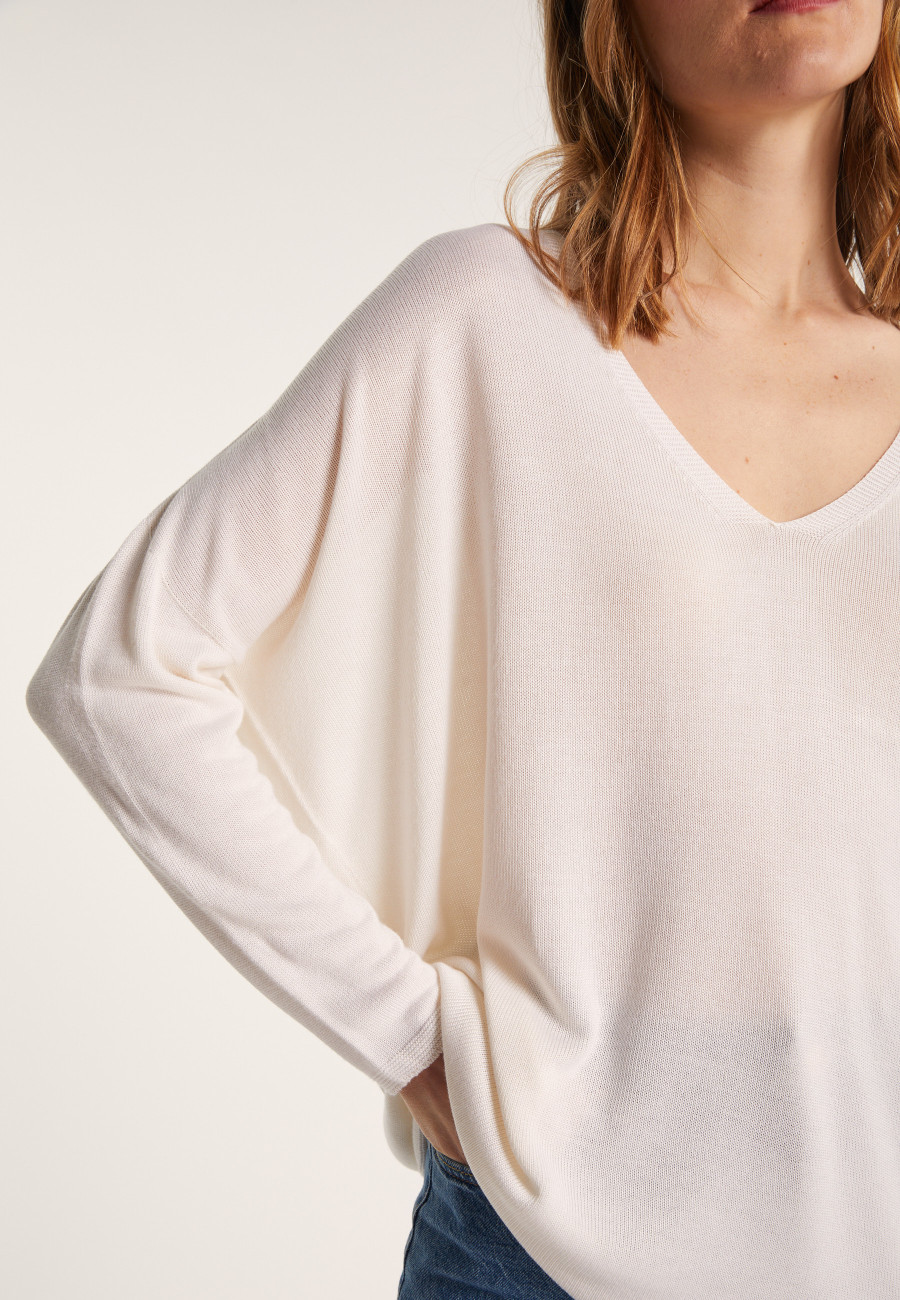 Loose viscose and silk T-shirt - Nahla