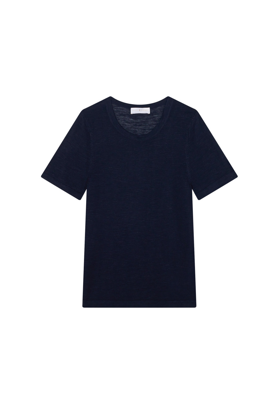 Slub linen crew neck t-shirt - Lucie