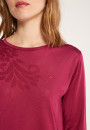 Elbow sleeve t-shirt in Lumière yarn with patterns - Erica