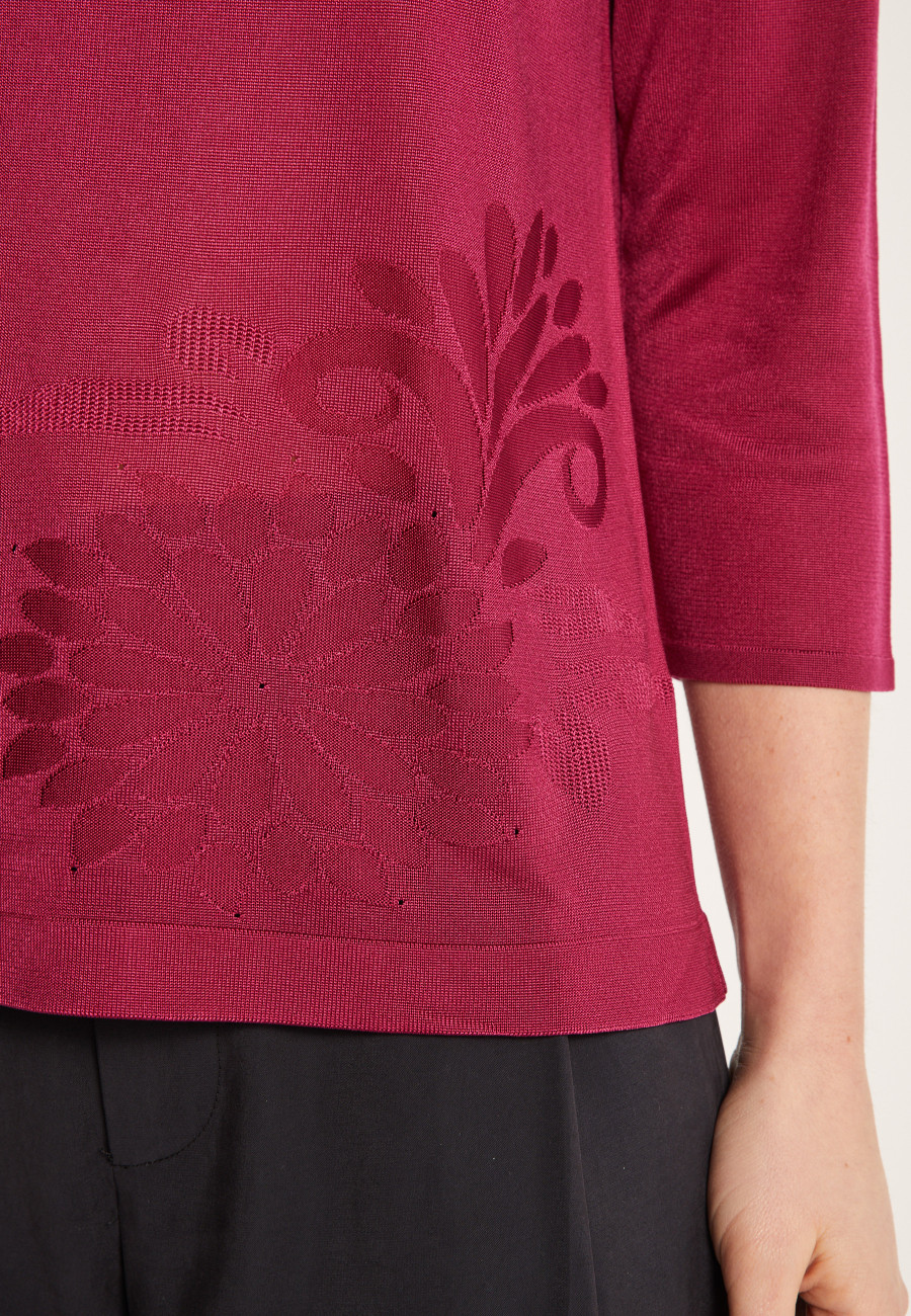 Camiseta com estampa Fil Lumière e manga cotovelo - Erica 