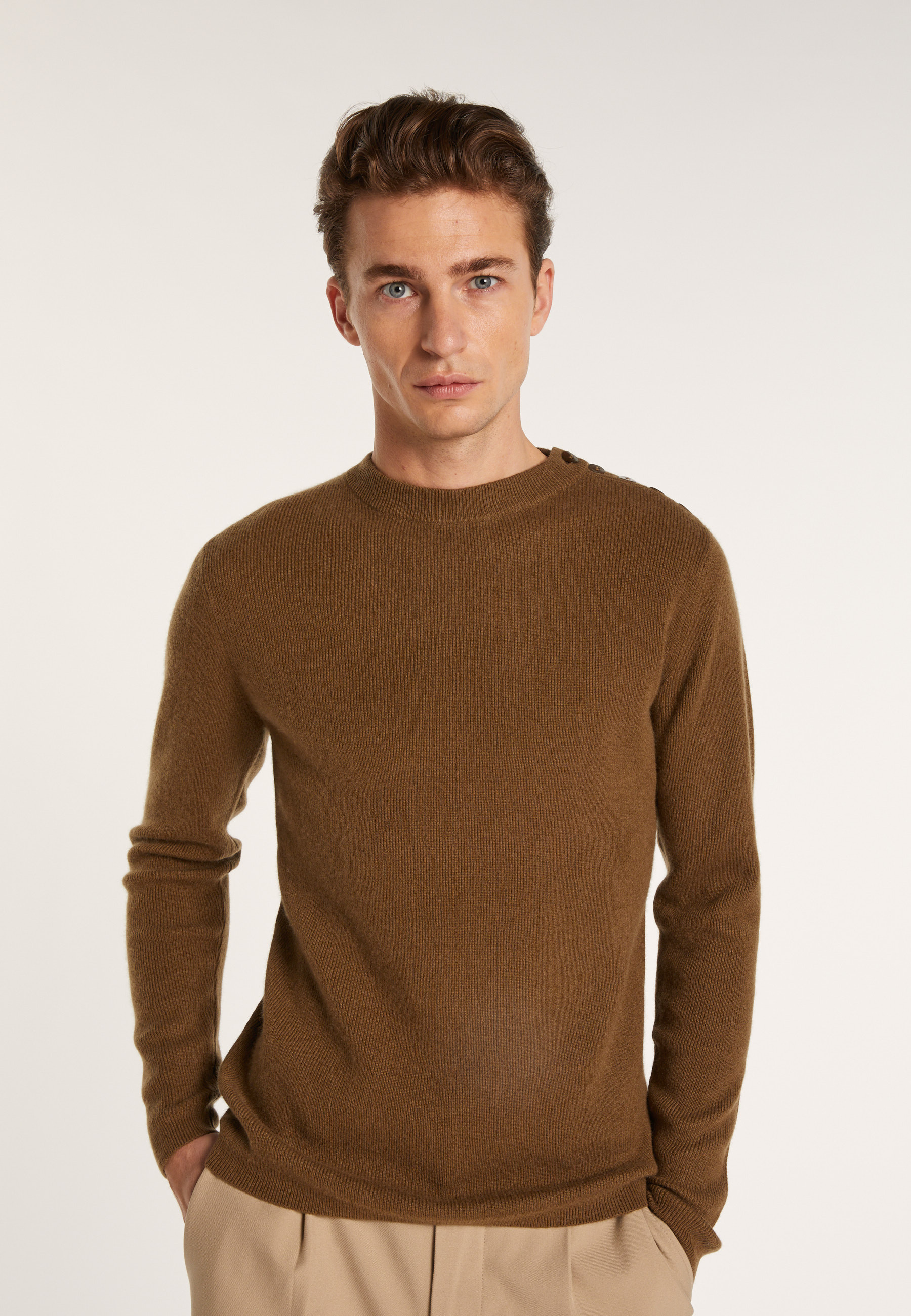 Pull ras du cou en cachemire Fernand