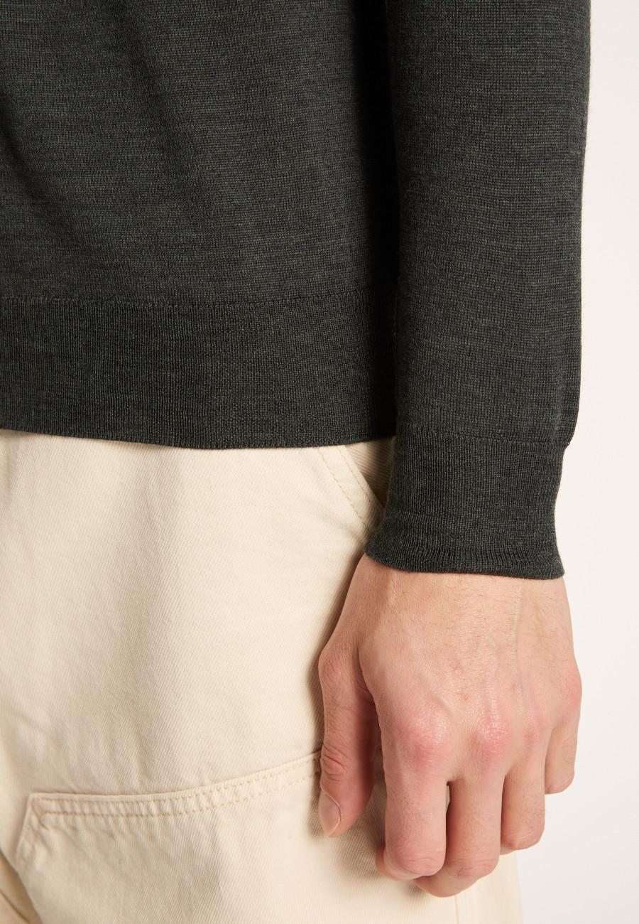 Suéter gola polo de lã merino - Eni