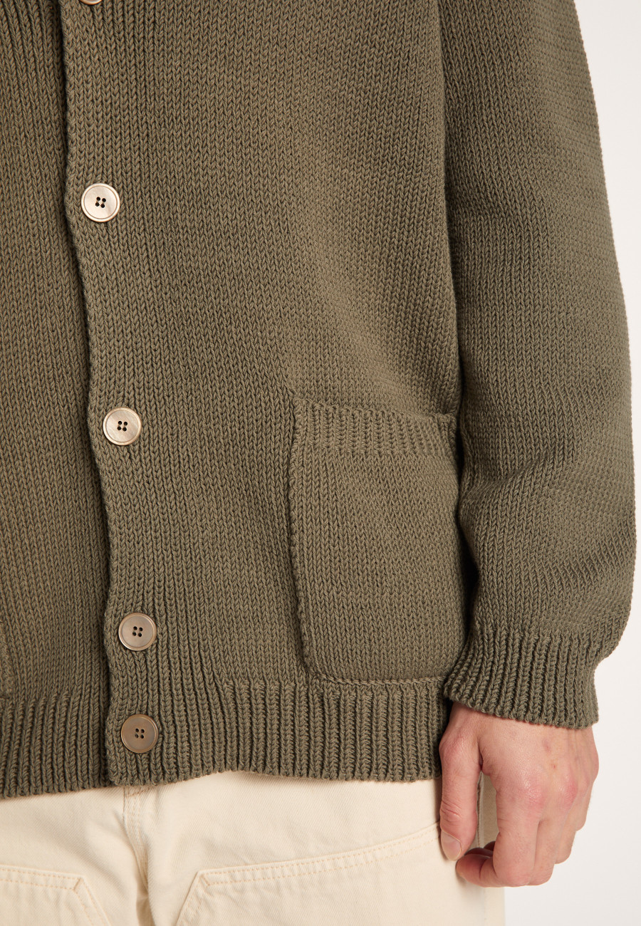 Button-up cotton cardigan - LUCY