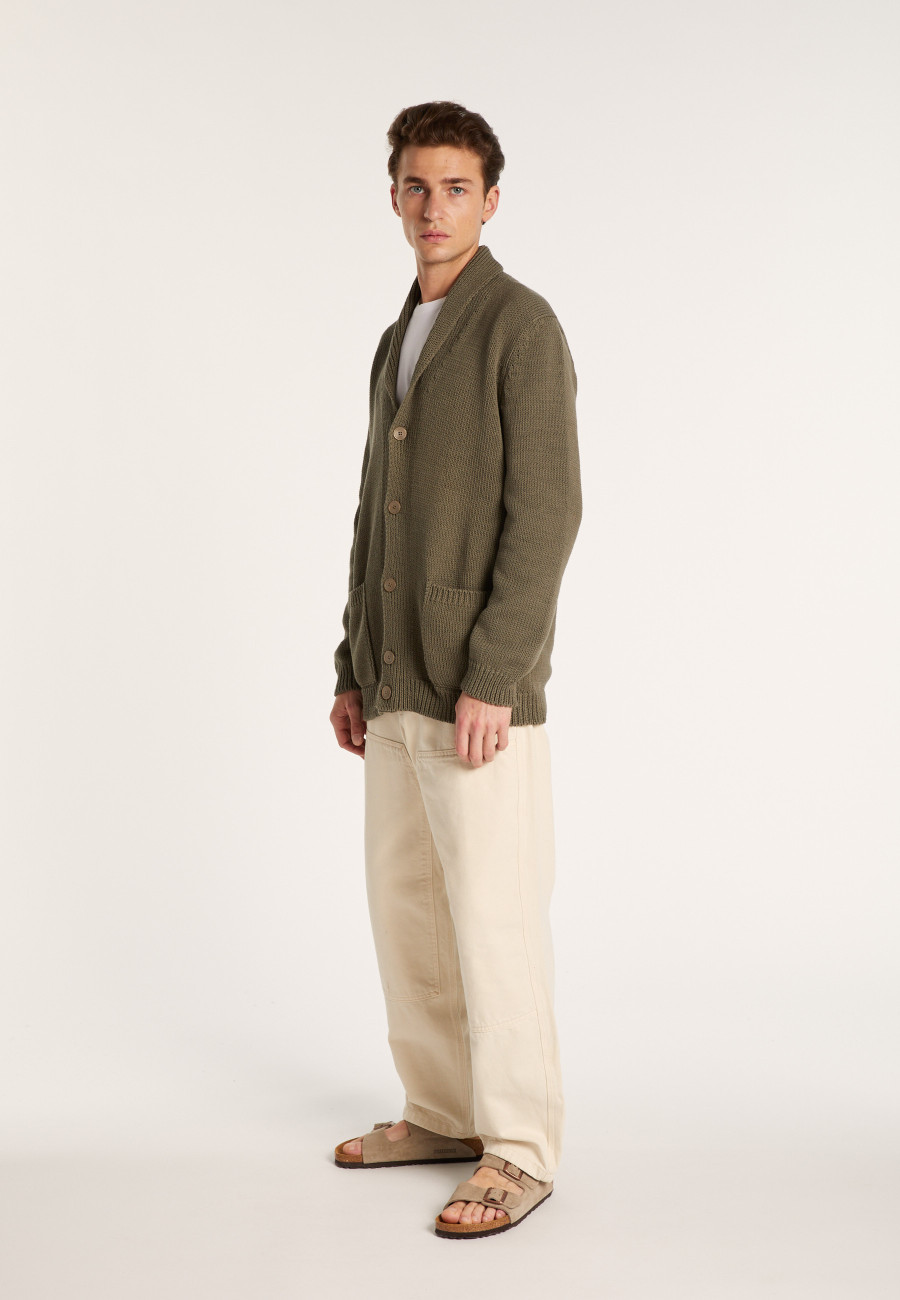 Button-up cotton cardigan - LUCY