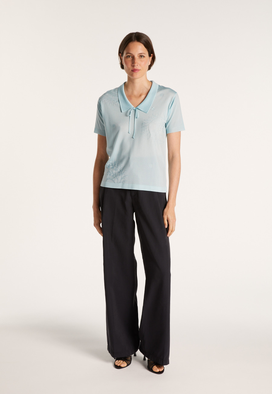 Camiseta de manga curta em Fil Lumière com estampas - Evy