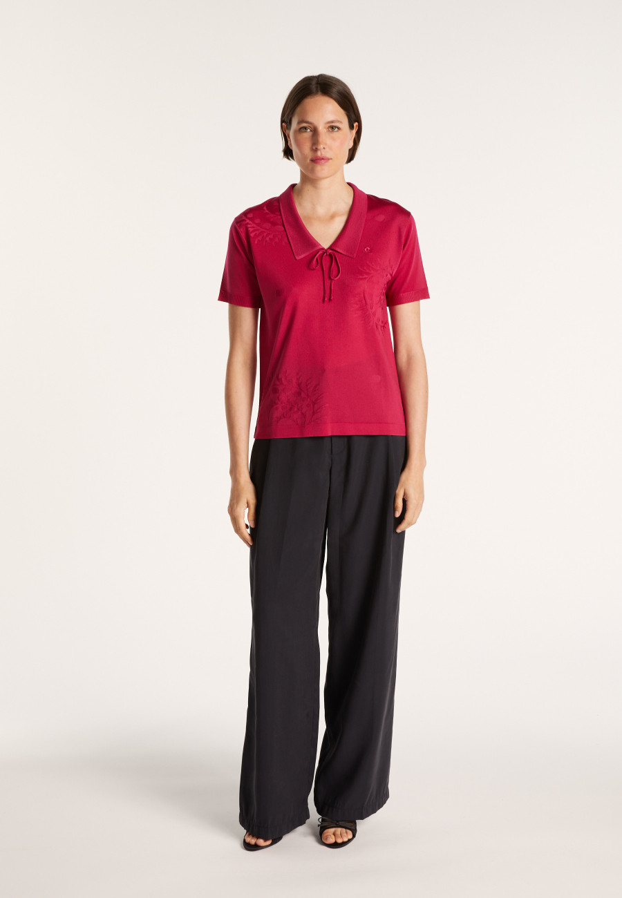 Camiseta de manga curta em Fil Lumière com estampas - Evy