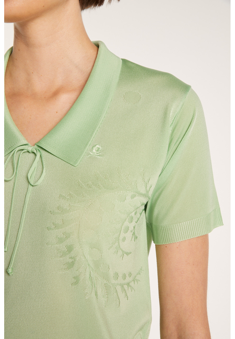 Camiseta de manga curta em Fil Lumière com estampas - Evy