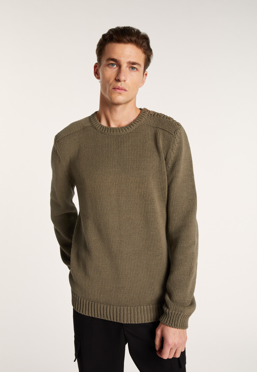 Round-neck cotton jumper - LOTHAIRE